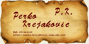 Perko Krejaković vizit kartica